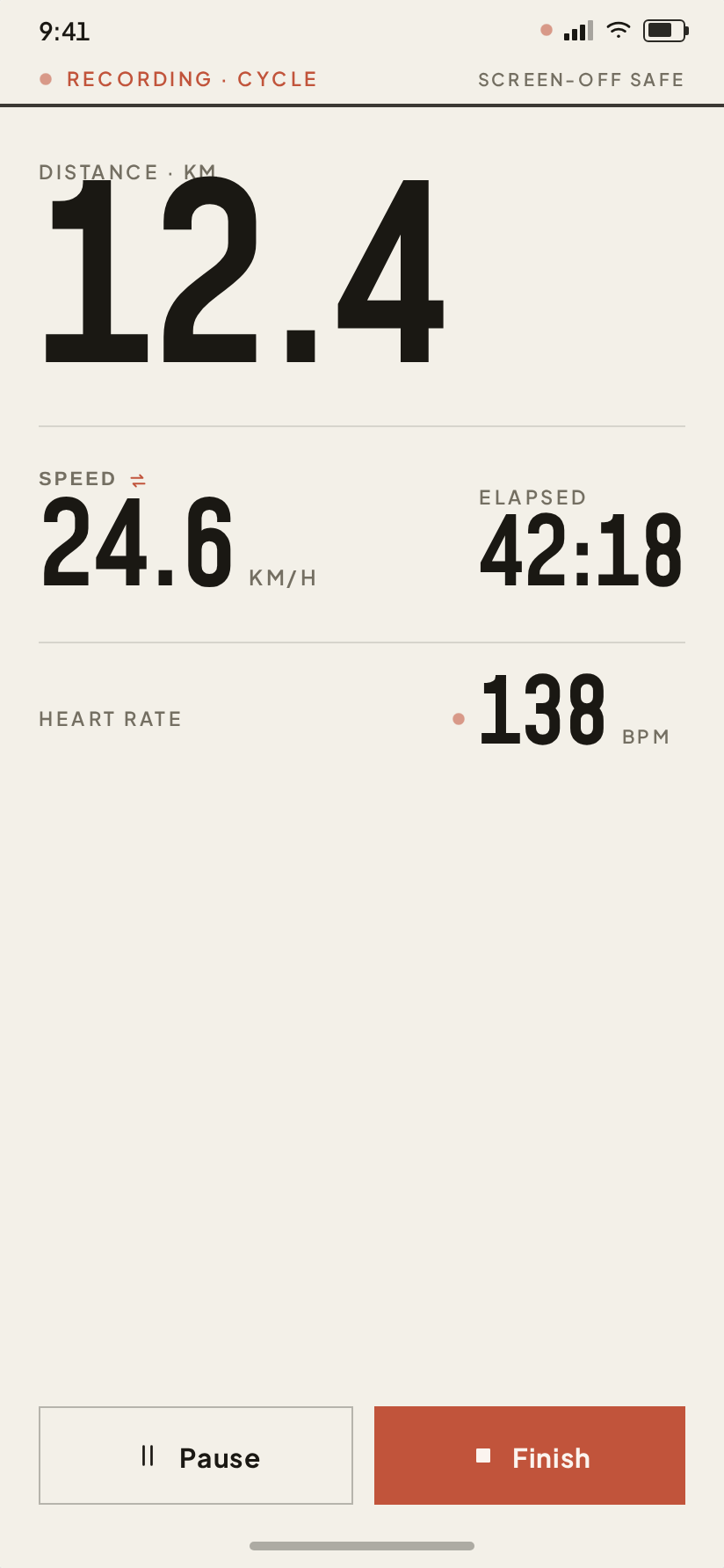Active cardio session